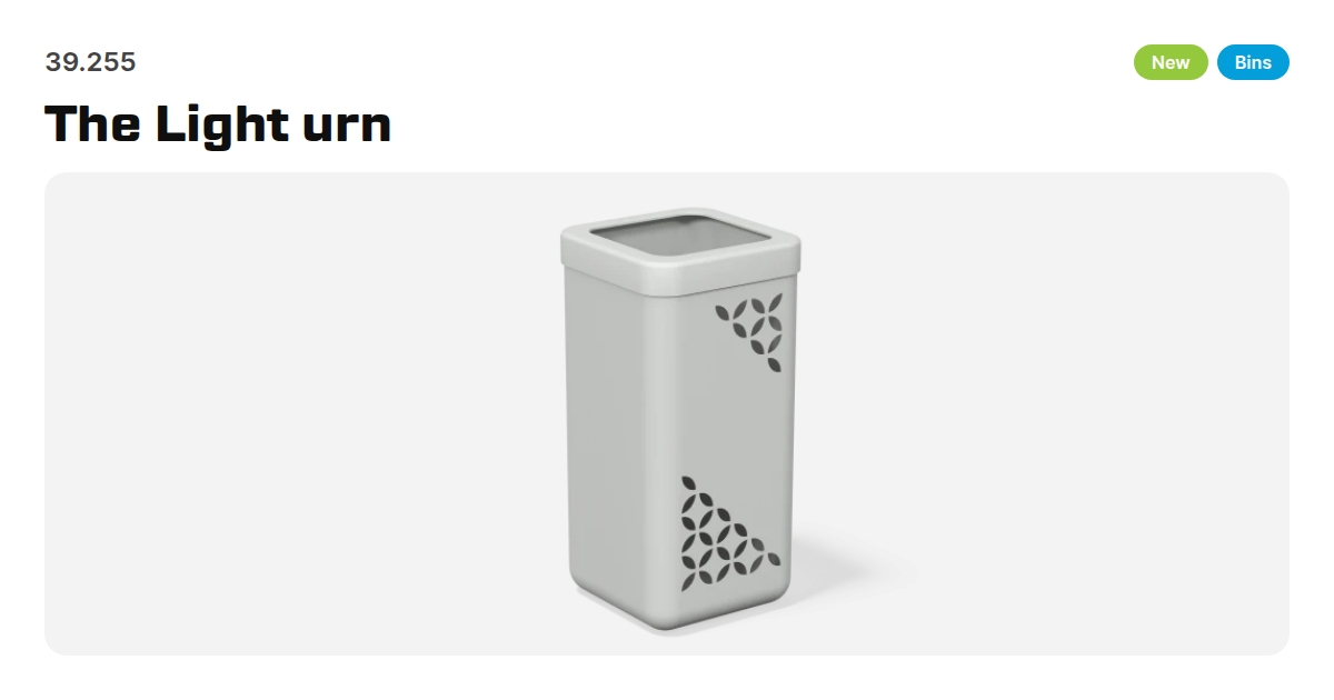 The Light urn 39.255 | Leber
