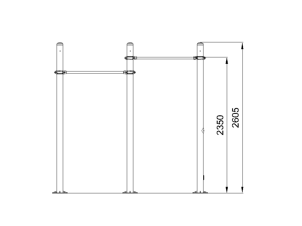 Workout System Multi-levelled double Pullup