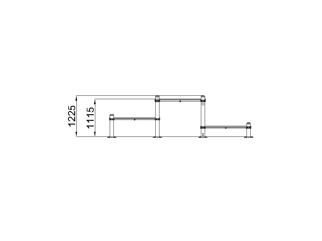 Three level bench