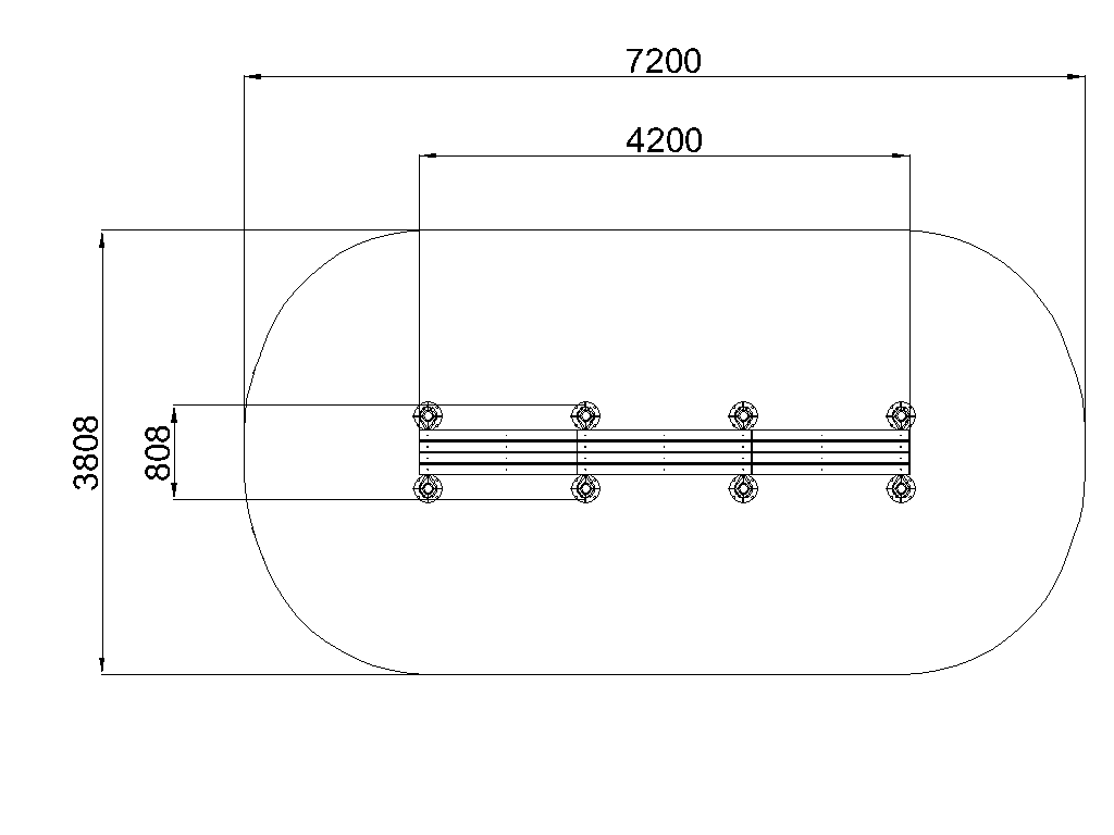 Three level bench