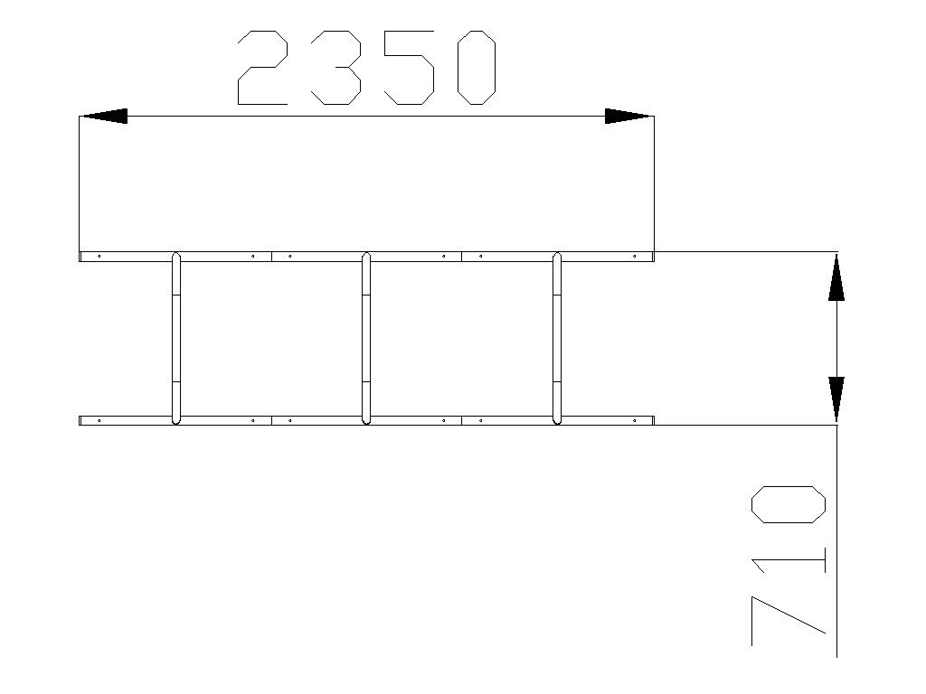 Arch bicycle parking lot for six bicycles Type 2