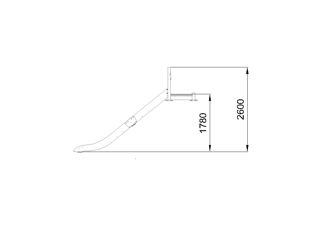 Geoplastic slide with platform
