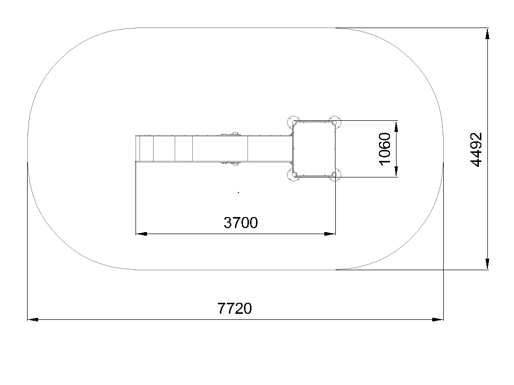 Geoplastic slide with platform