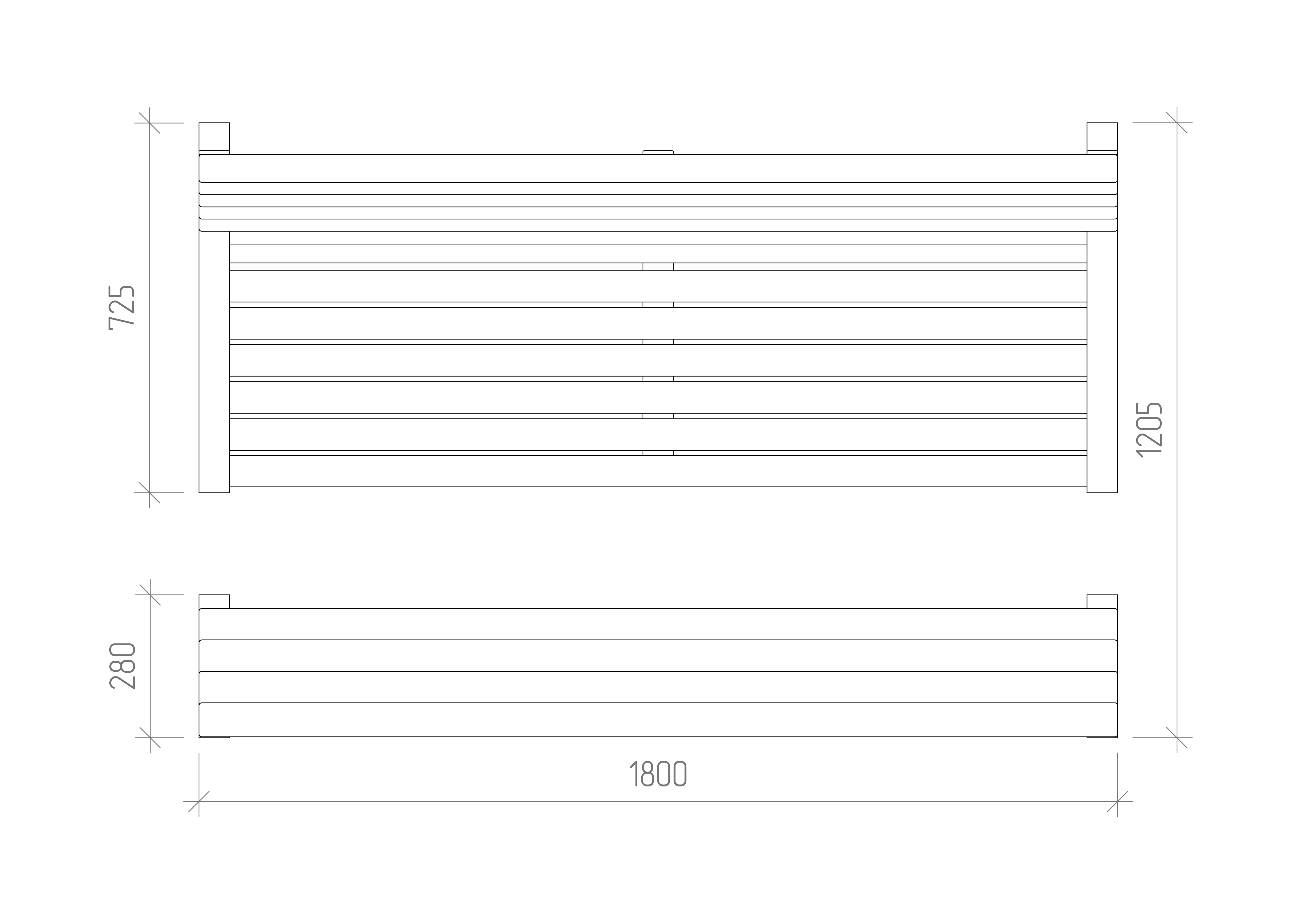 Park sofa Basis with a footrest