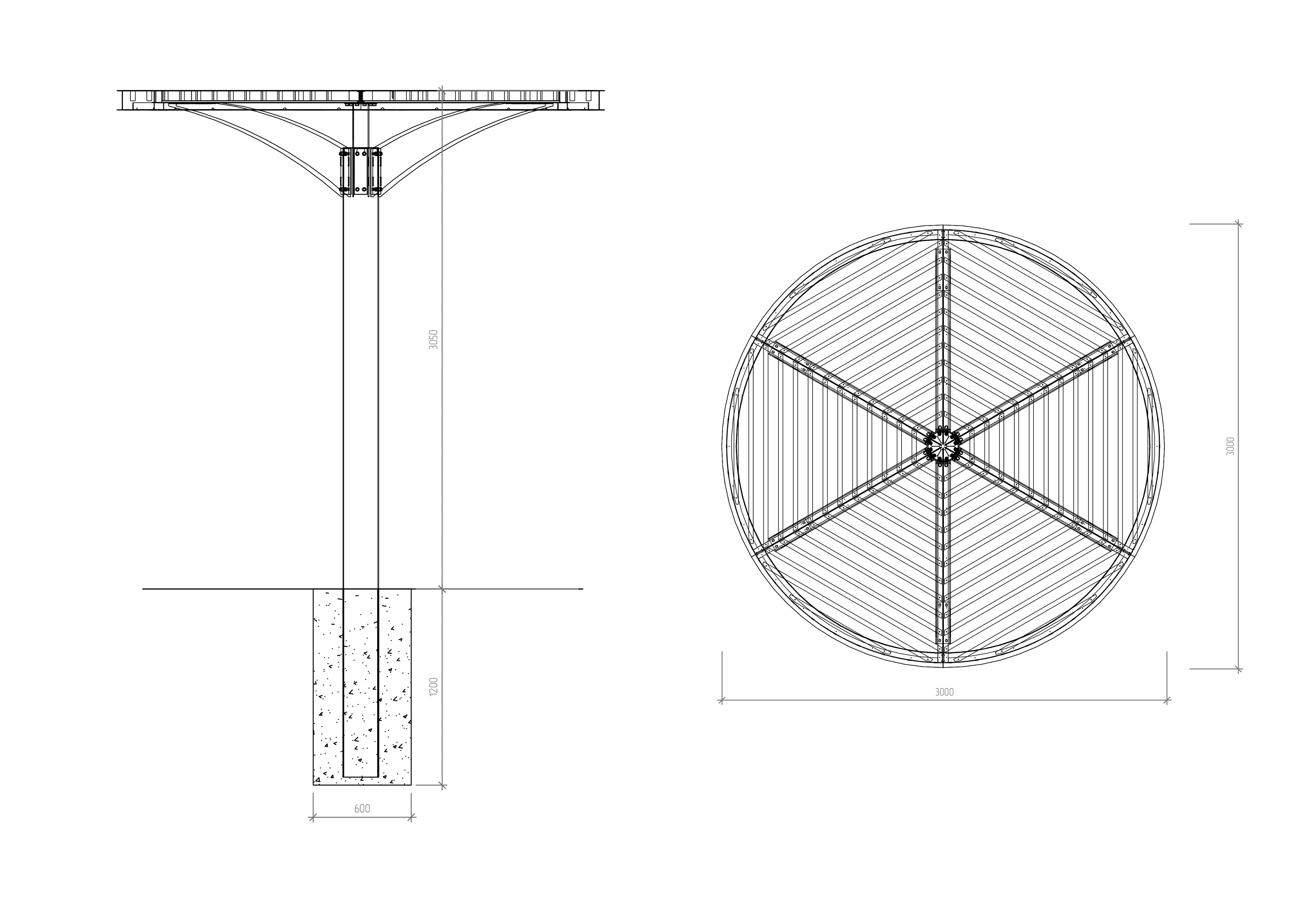 Tondo canopy 3000 mm
