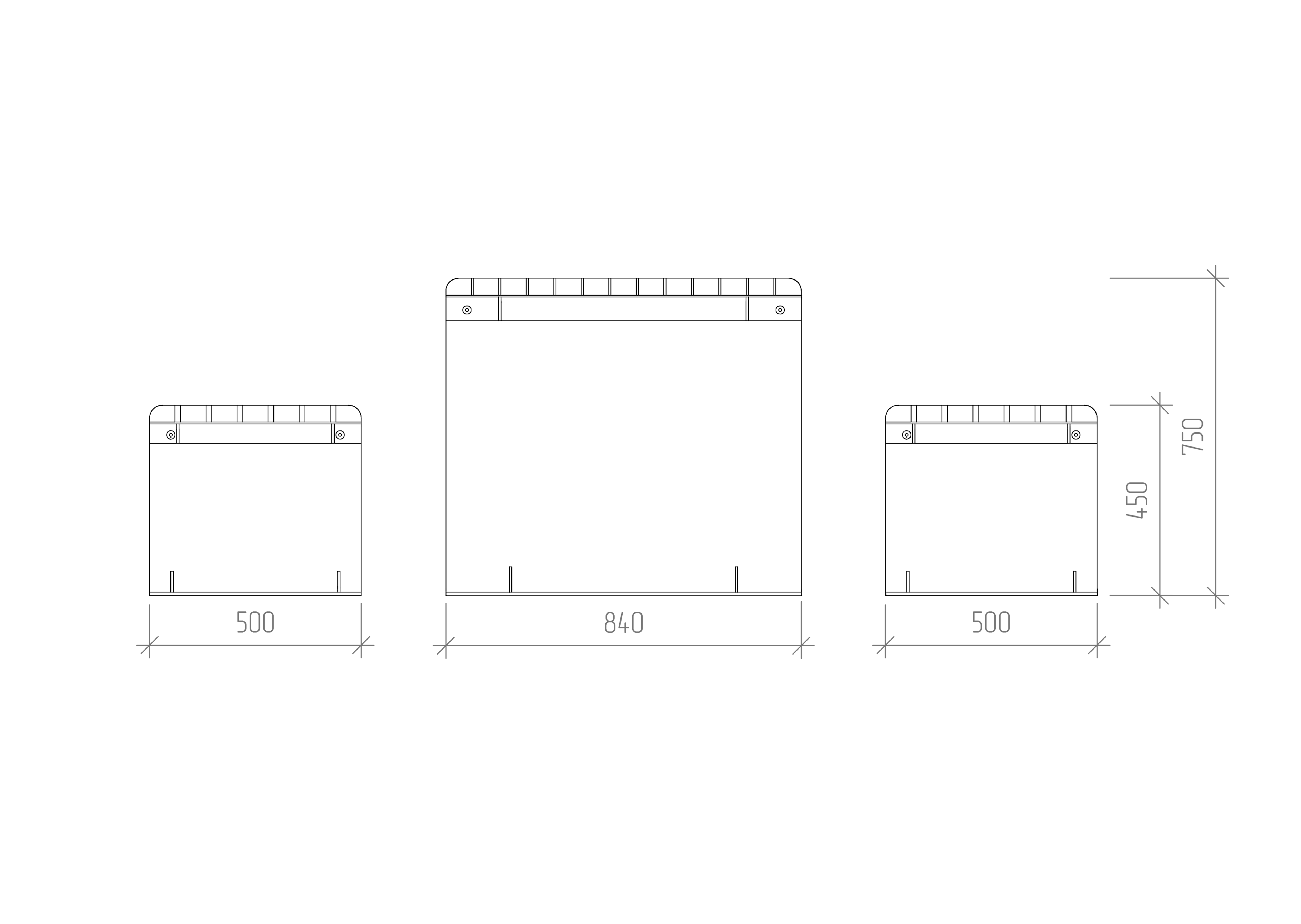 Outdoor table Long (set with benches)
