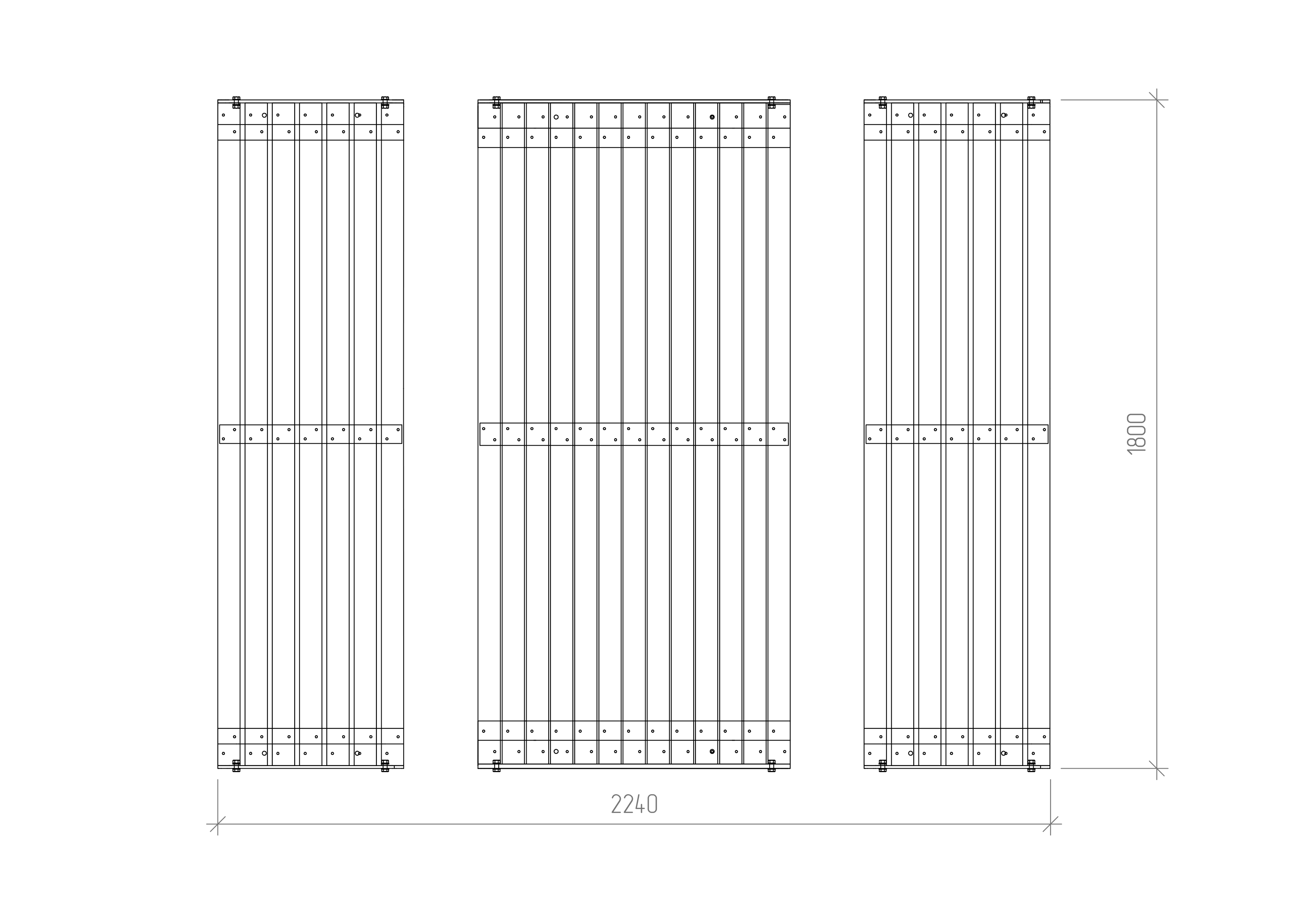 Outdoor table Long (set with benches)