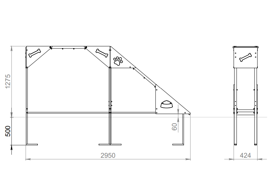 Small dog walk ramp