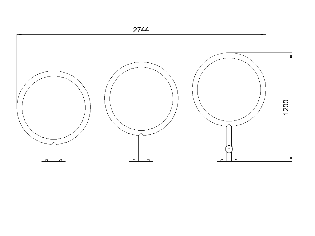Obstacle for dogs. Type 3. Rings