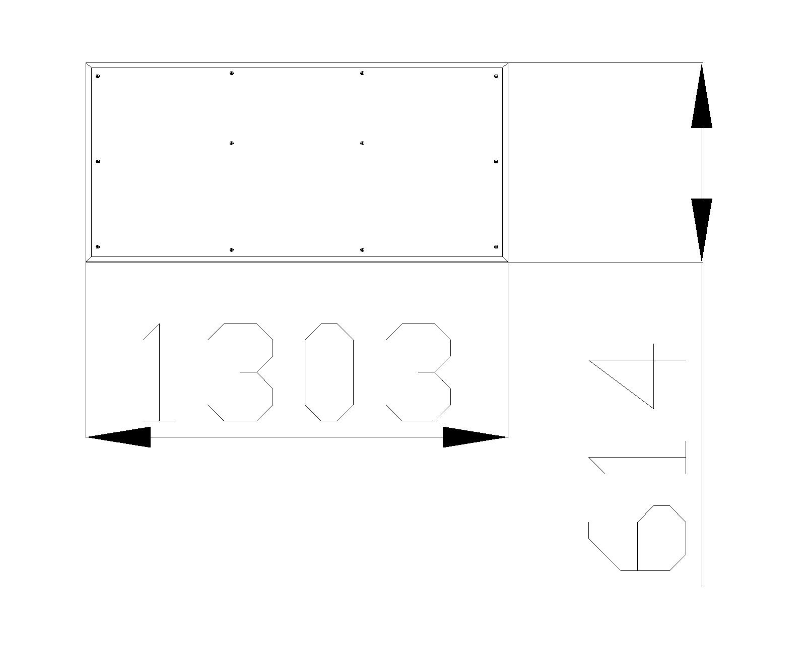 Information board with door and canopy (wide)