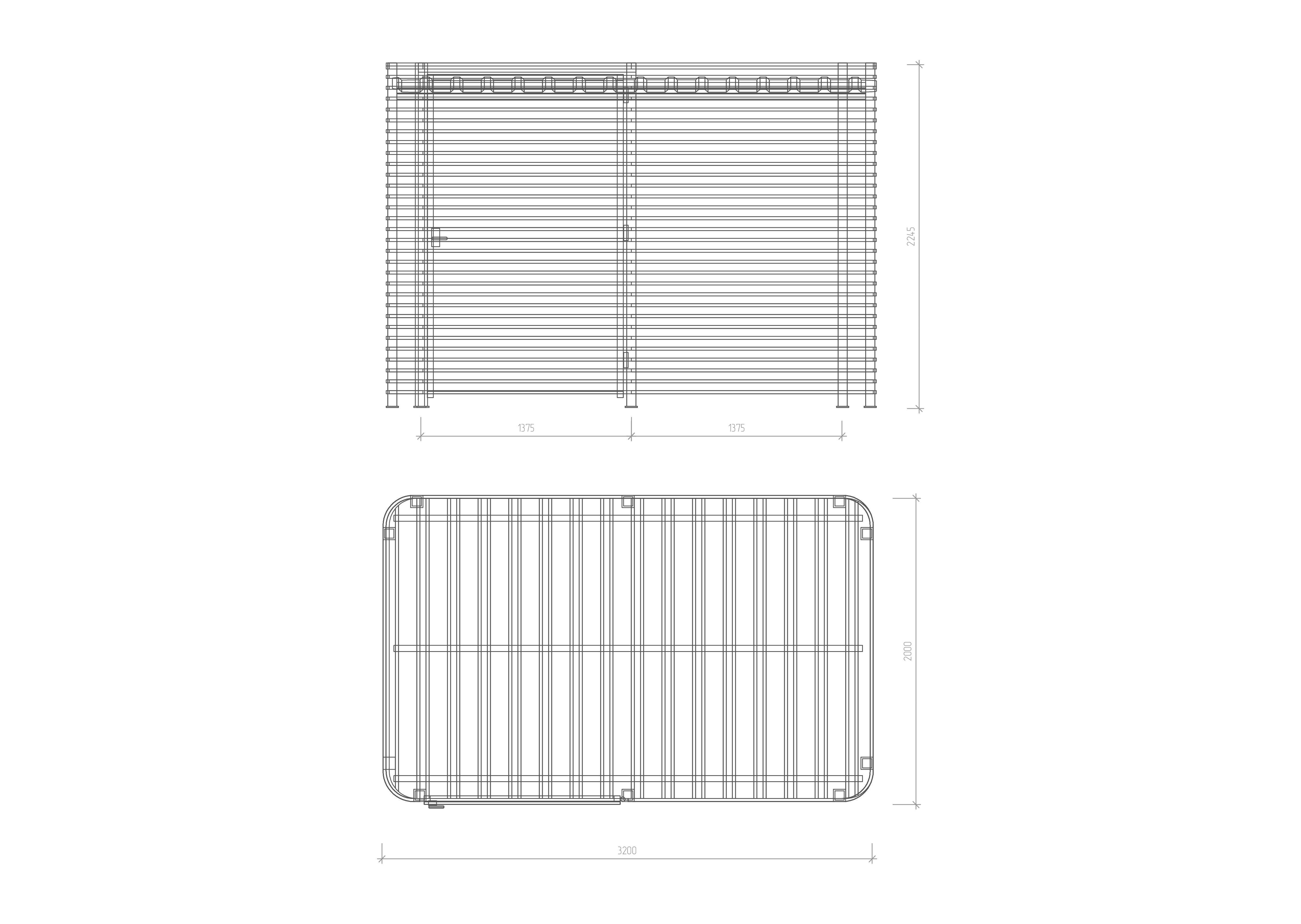 Ferrum Waste Enclosure for 2 Containers