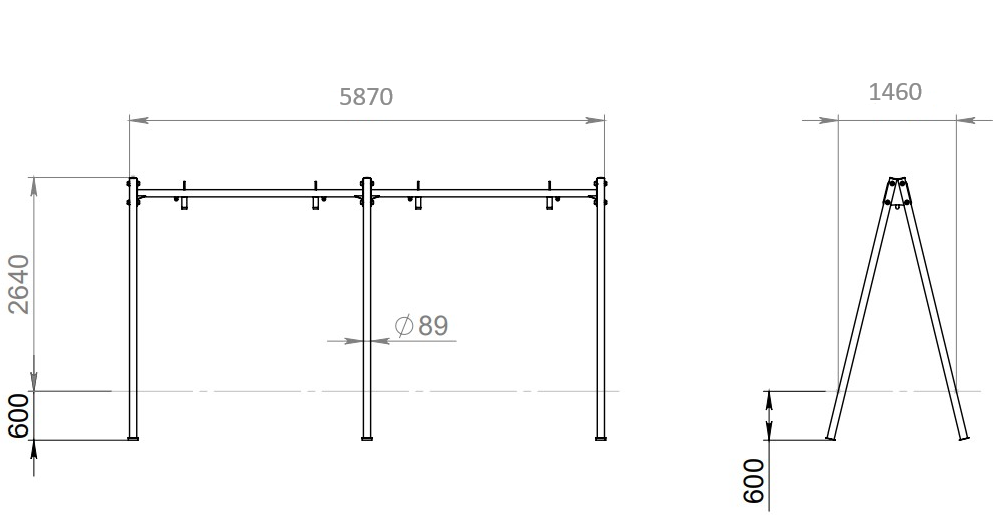 Double metal swing Nest