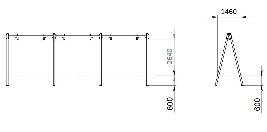 Triple metal swing Nest