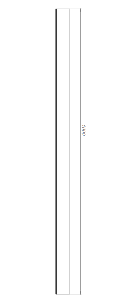 Lawn fence post 40×40 (h=500)