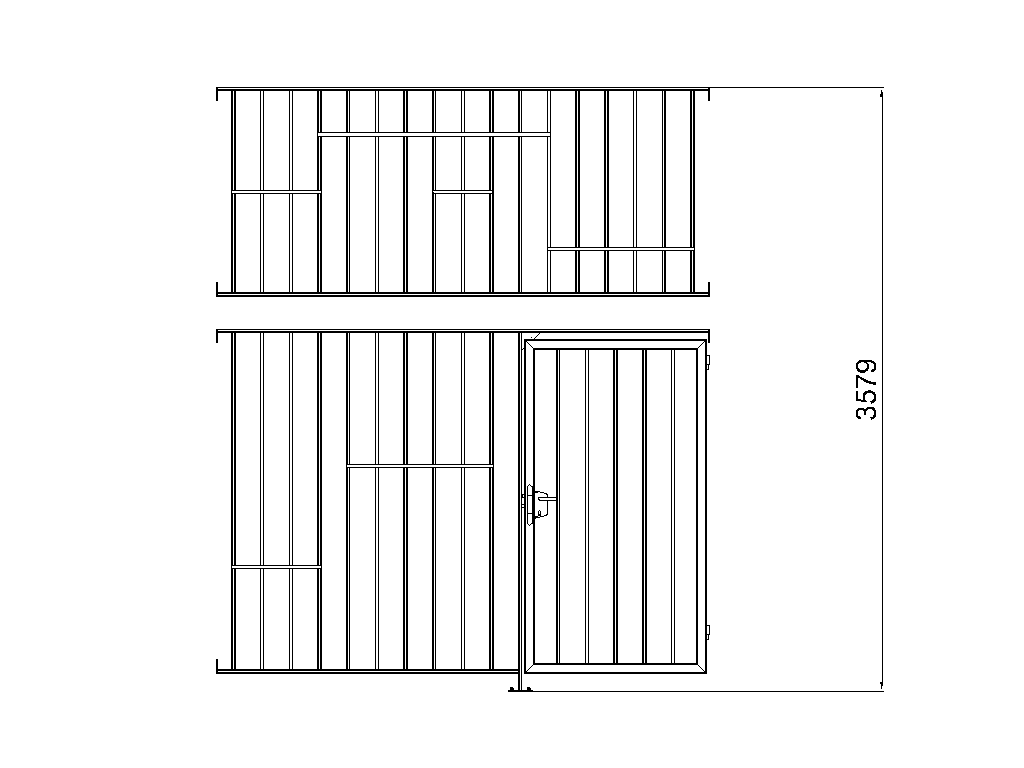 Meteor flight h=3.6 m with a latch gate (gate, two sections, without a post)