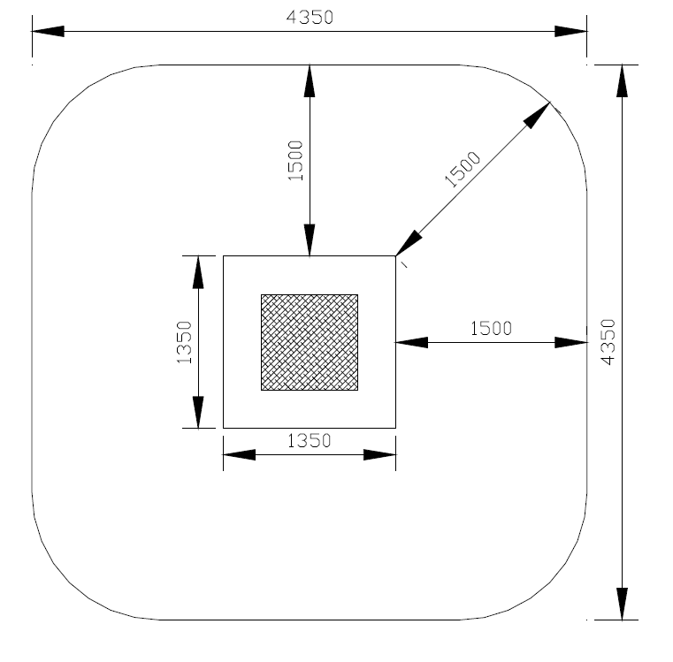 Trampoline square 1350×1350