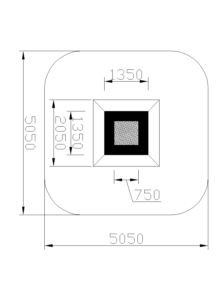 Trampoline Geoplasty square 1350×1350