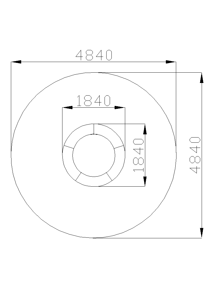 Trampoline with universal rubber mat d=1840