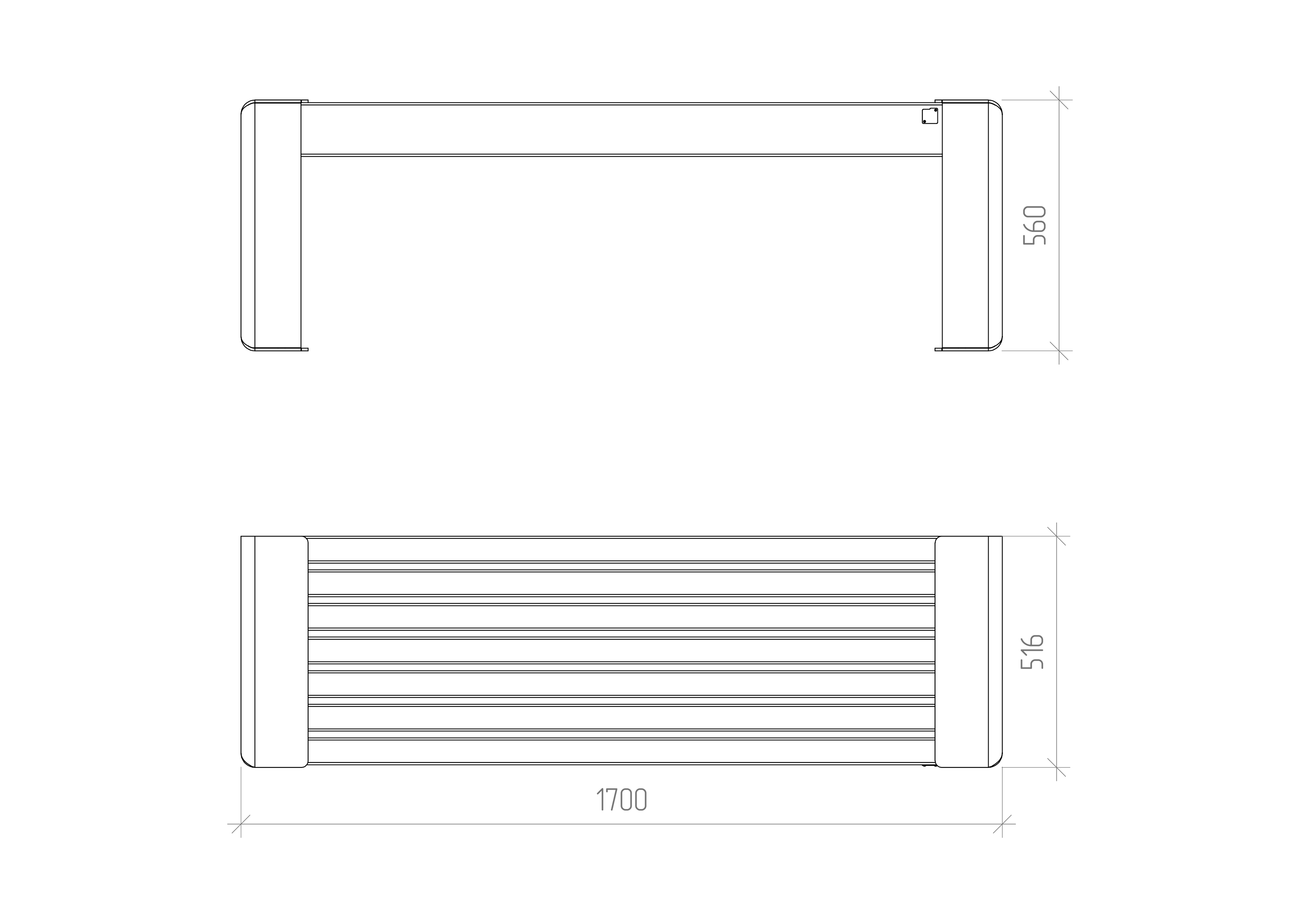 Vector park bench Type 2