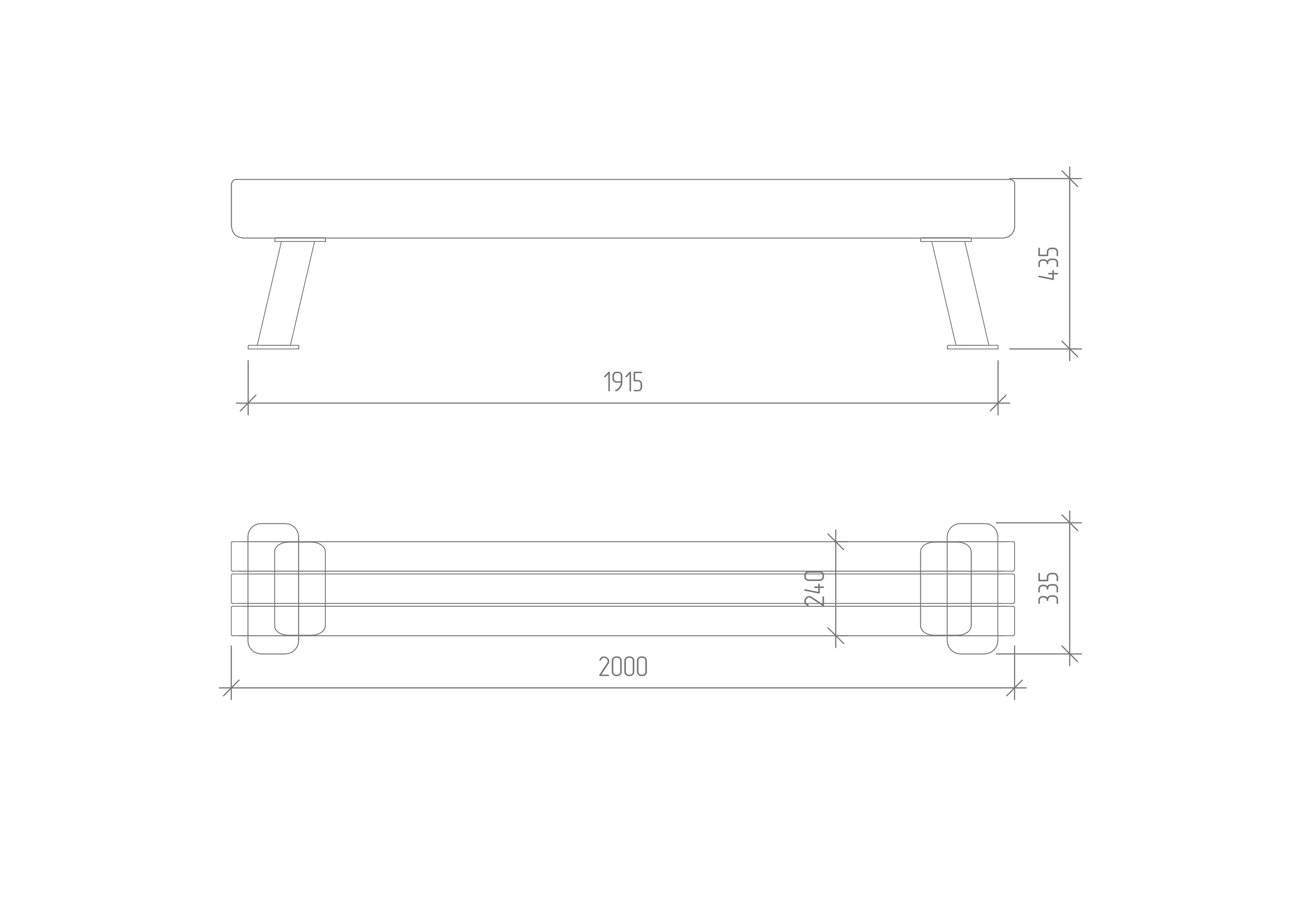 Terra narrow bench