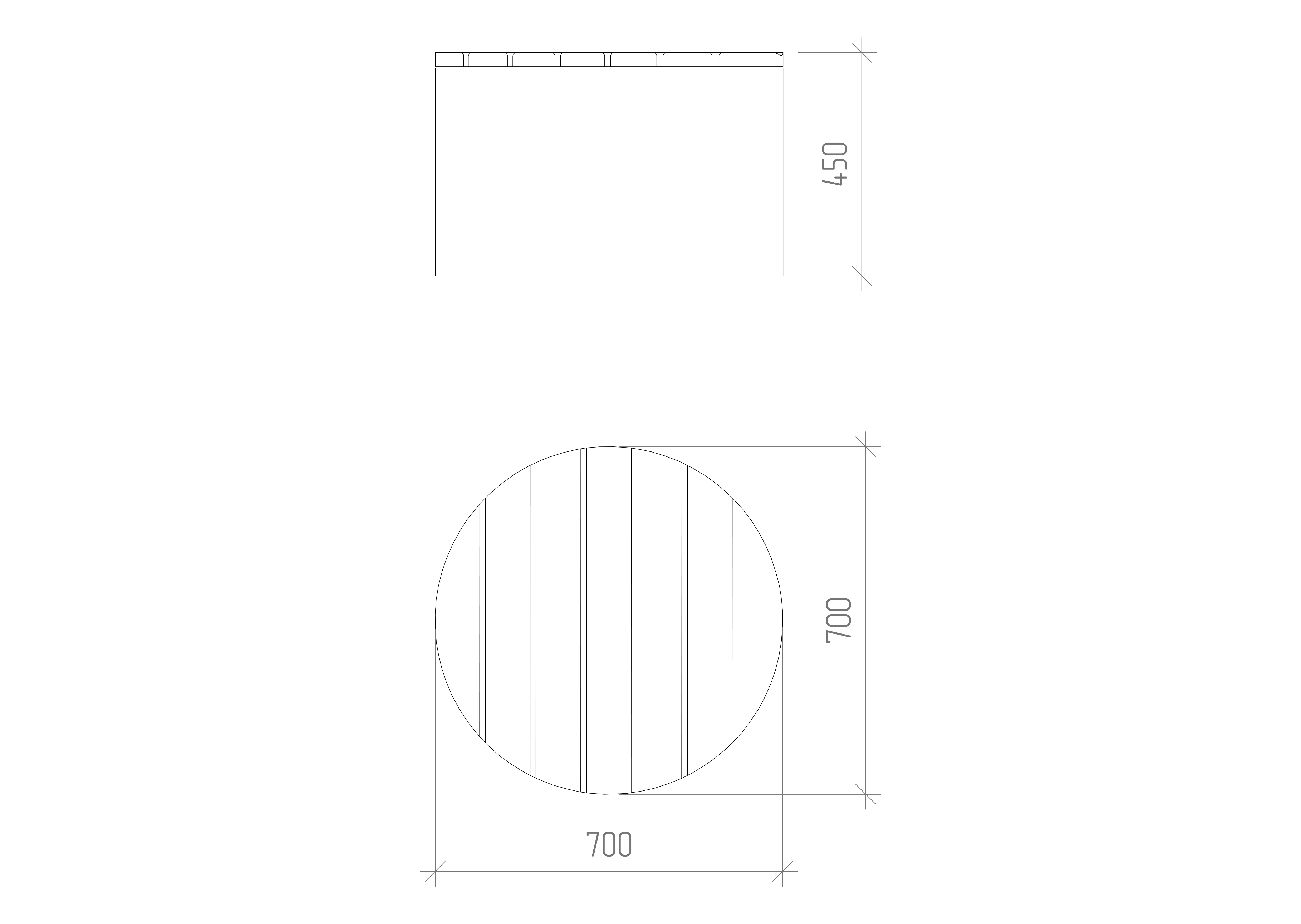 Concrete park bench Cylinder
