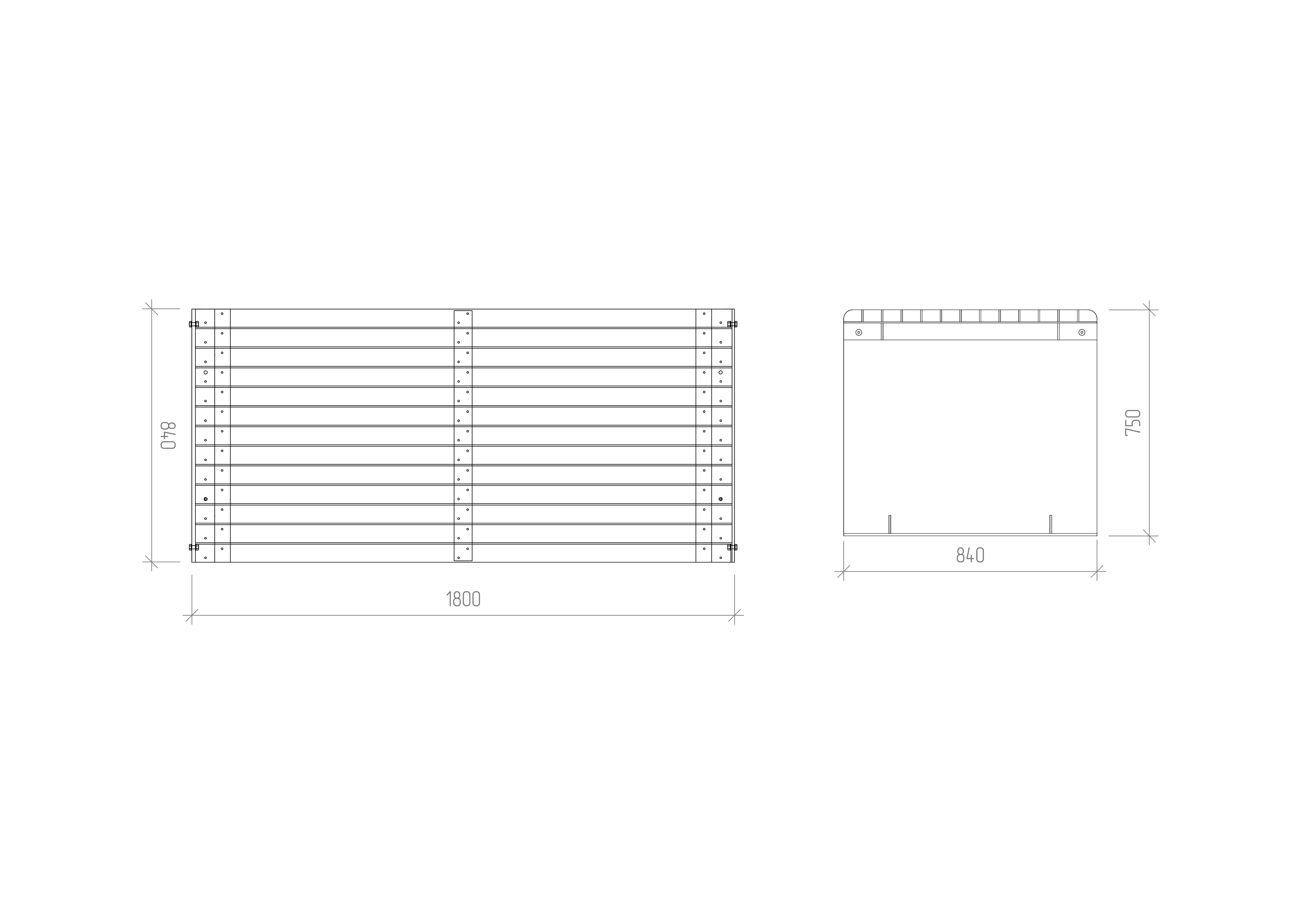 Horizontal outdoor table