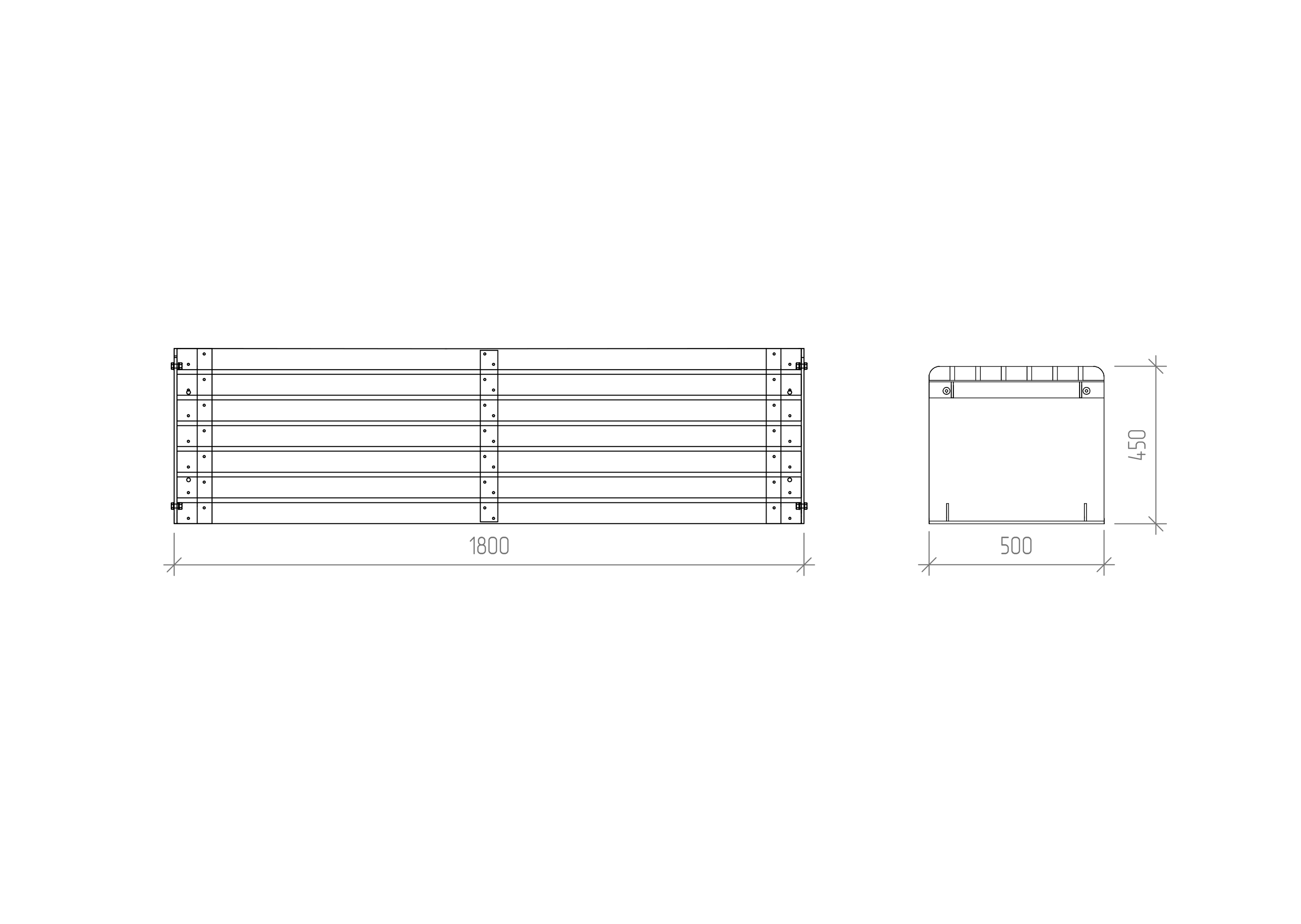 Outdoor bench Long