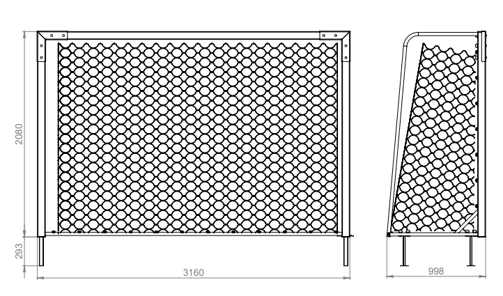 Sports Module Football goals 3 meters (with a net)