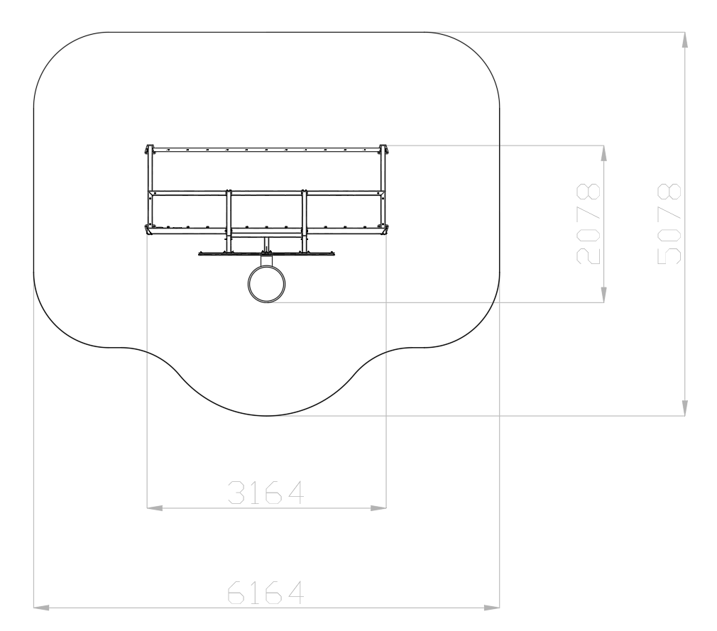Football goal with basketball post