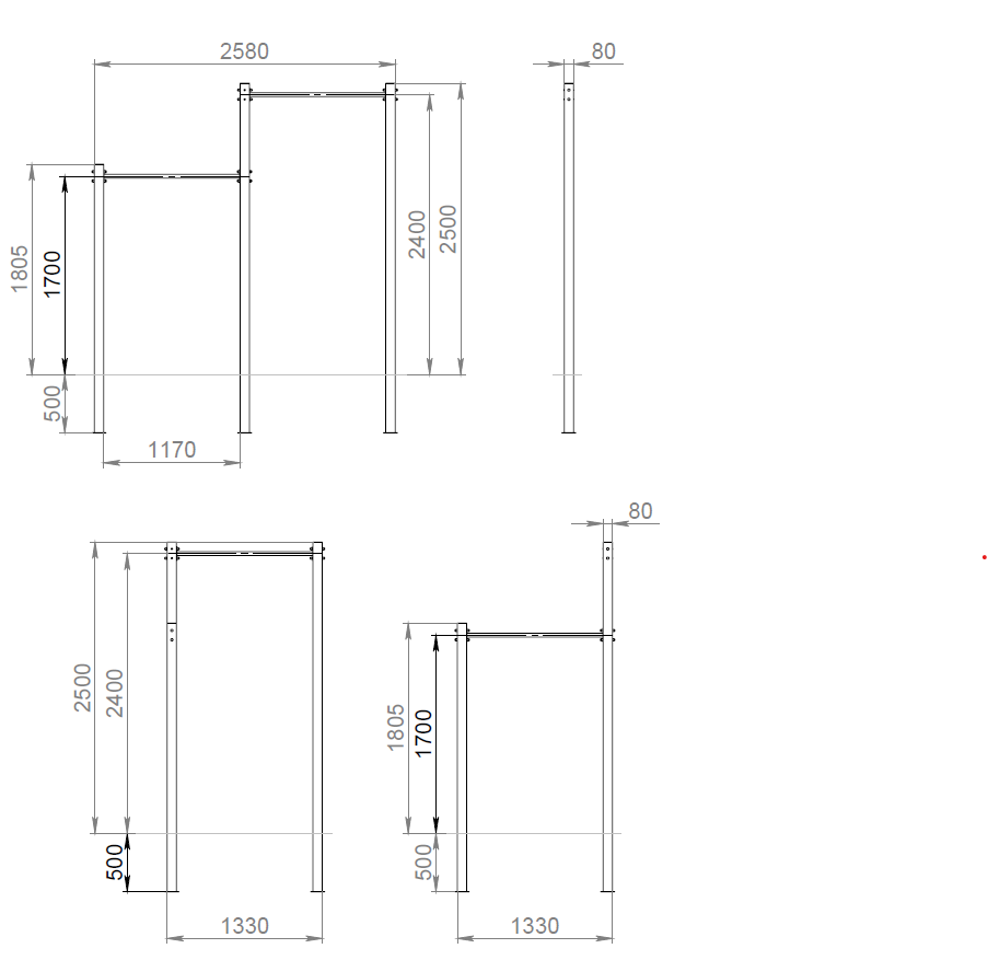 Fitness Station Double Pullup