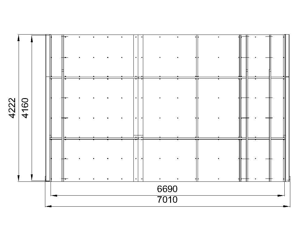 Shade Canopy 7,01 × 4.22 m with Gable Roof and U-Shaped Bench