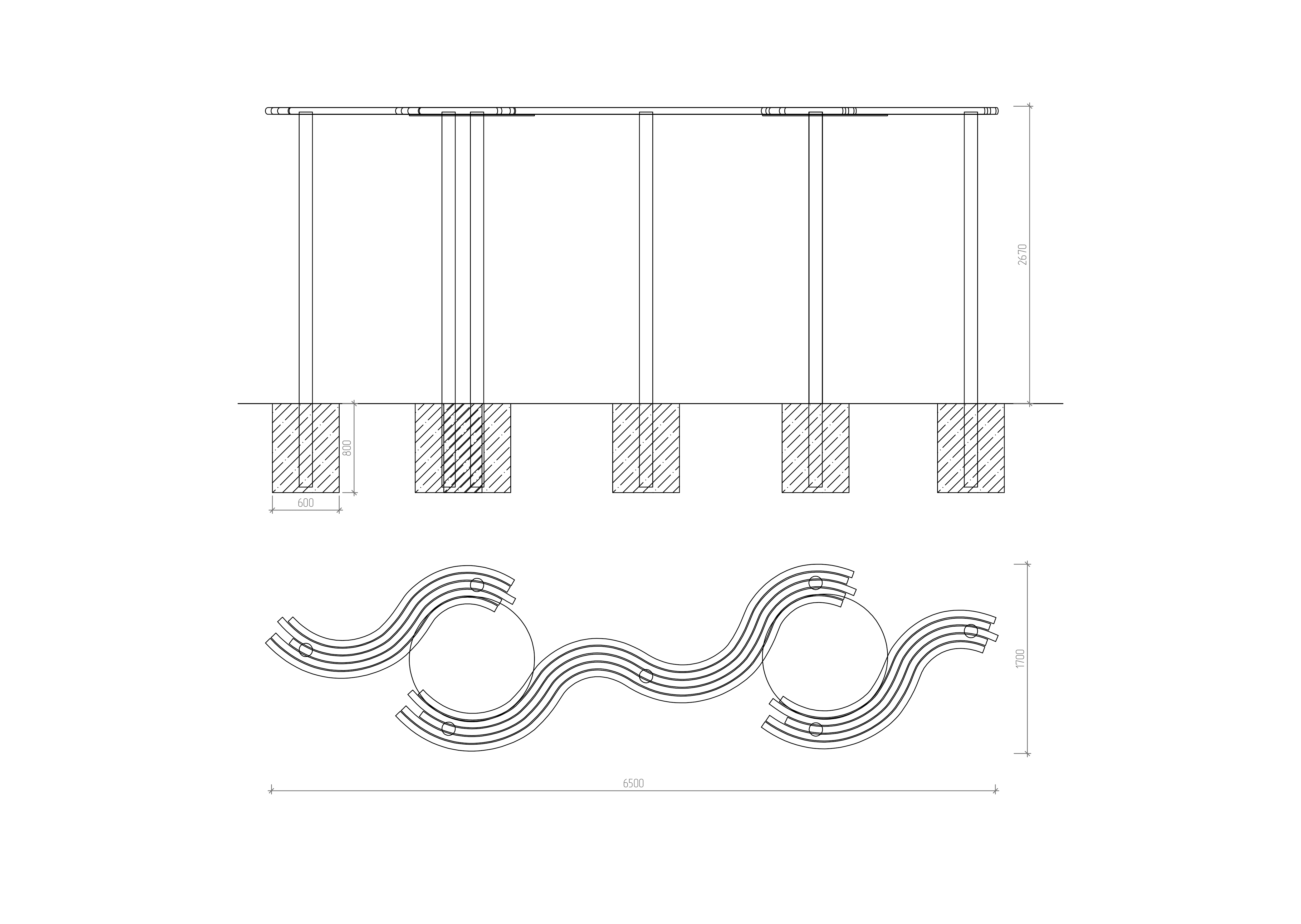 Pergola double Arcus
