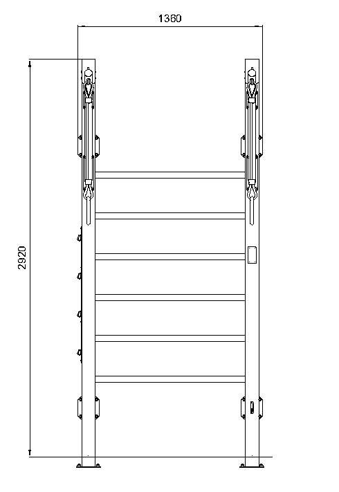 Add-on wall bars with rings