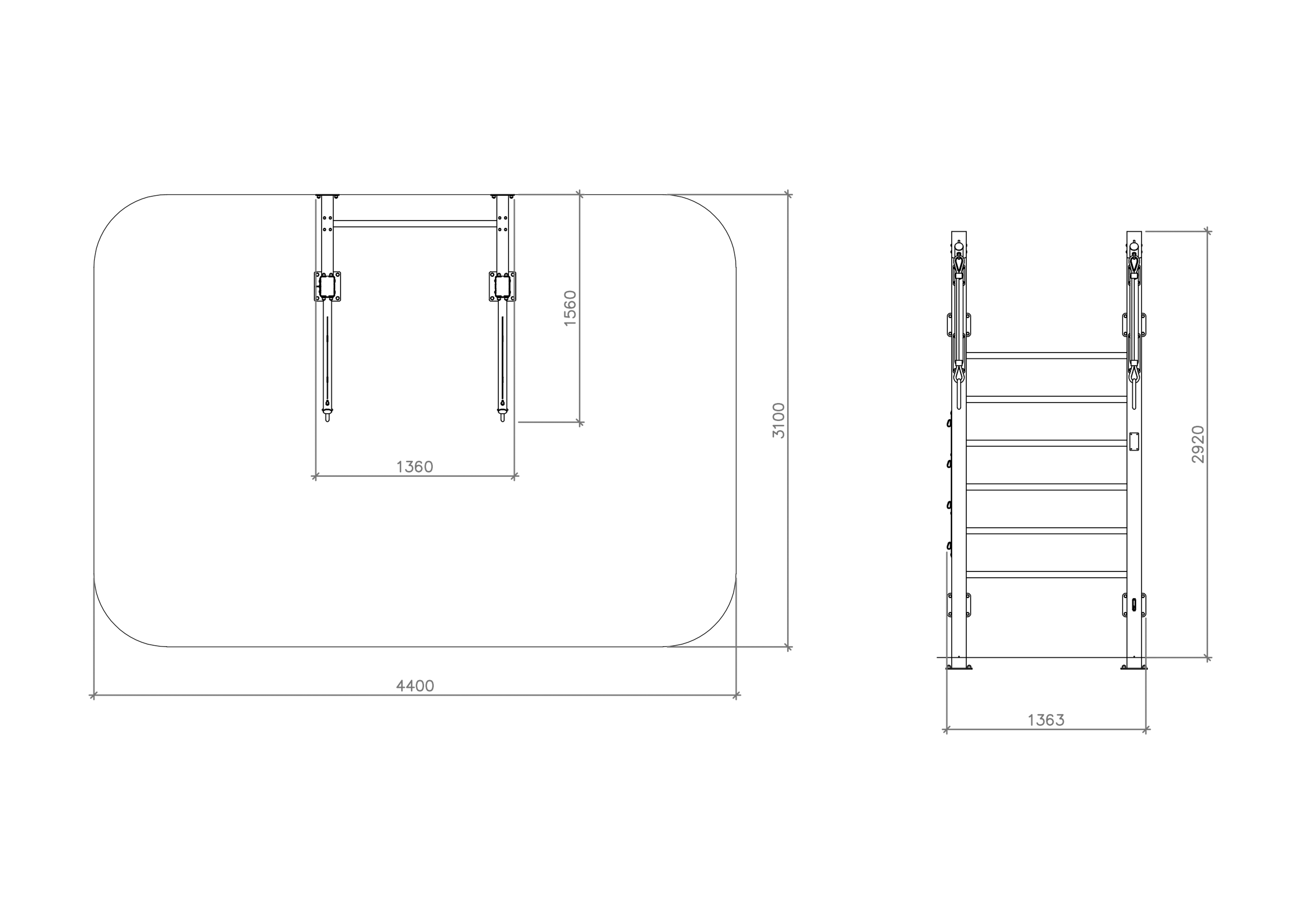 Sila Add-on wall bars with rings