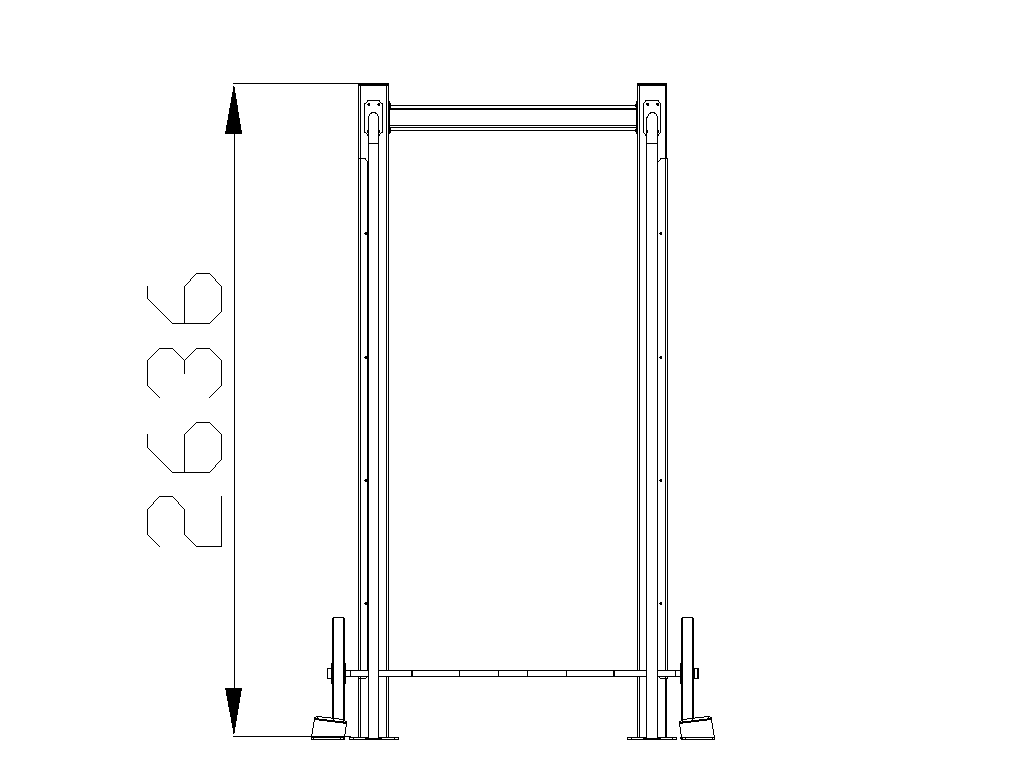 Exercise machine with barbell 25 kg