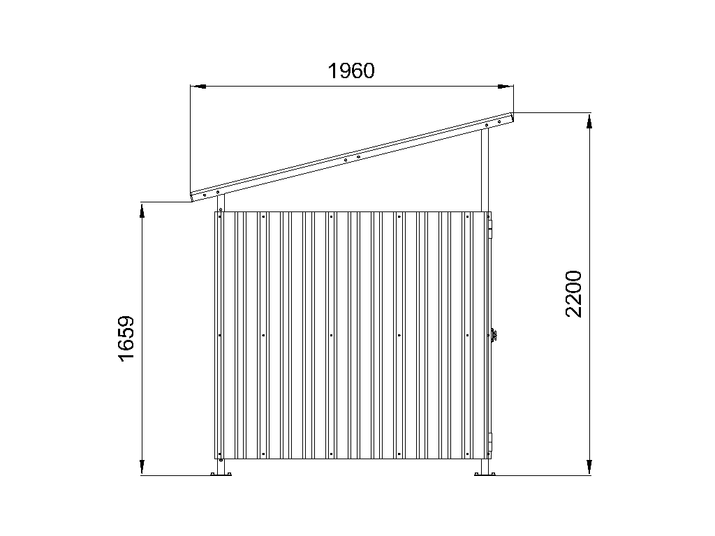 Dumstep enclosure with doors (4 containers)