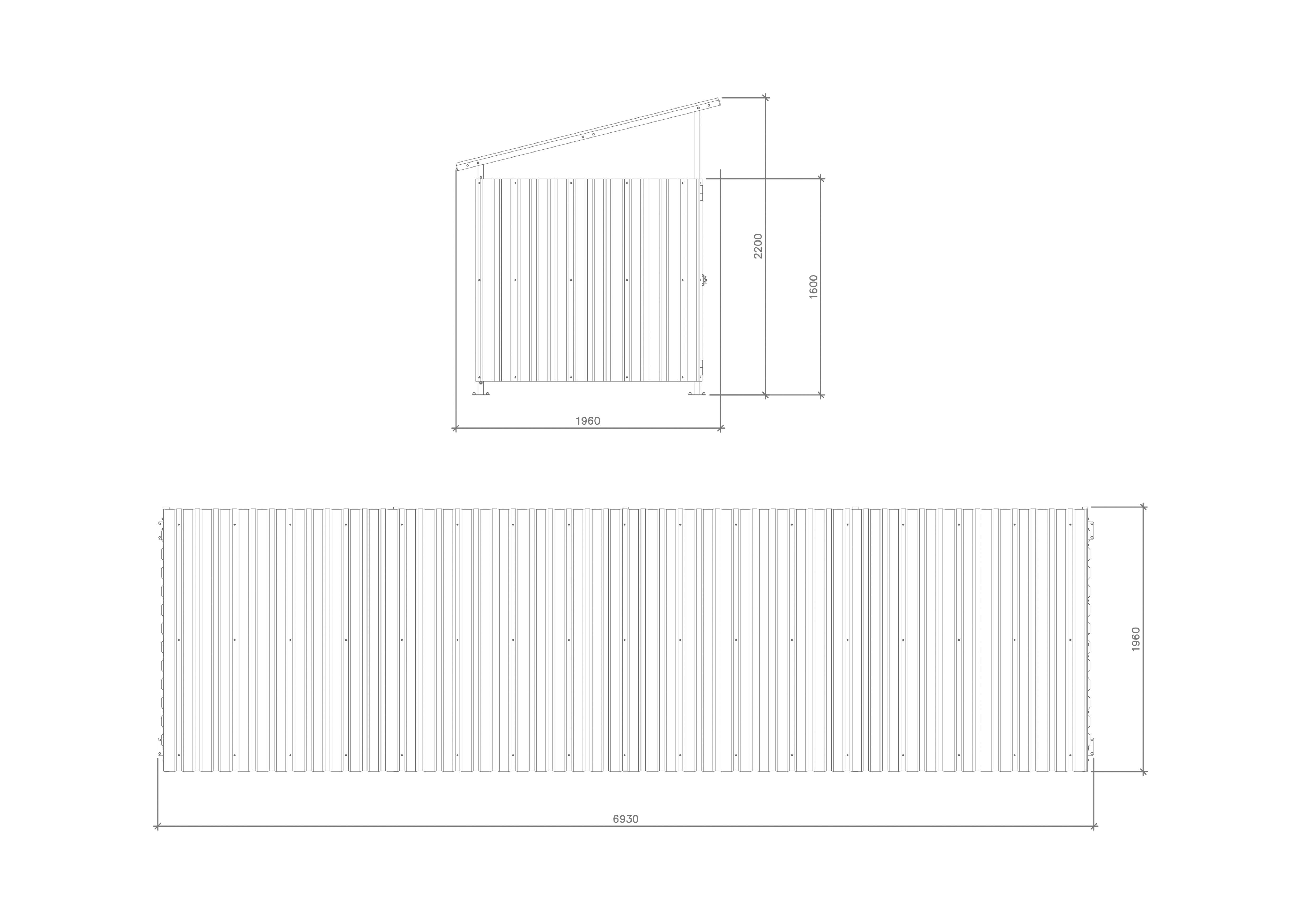 Dumstep enclosure with doors (4 containers)