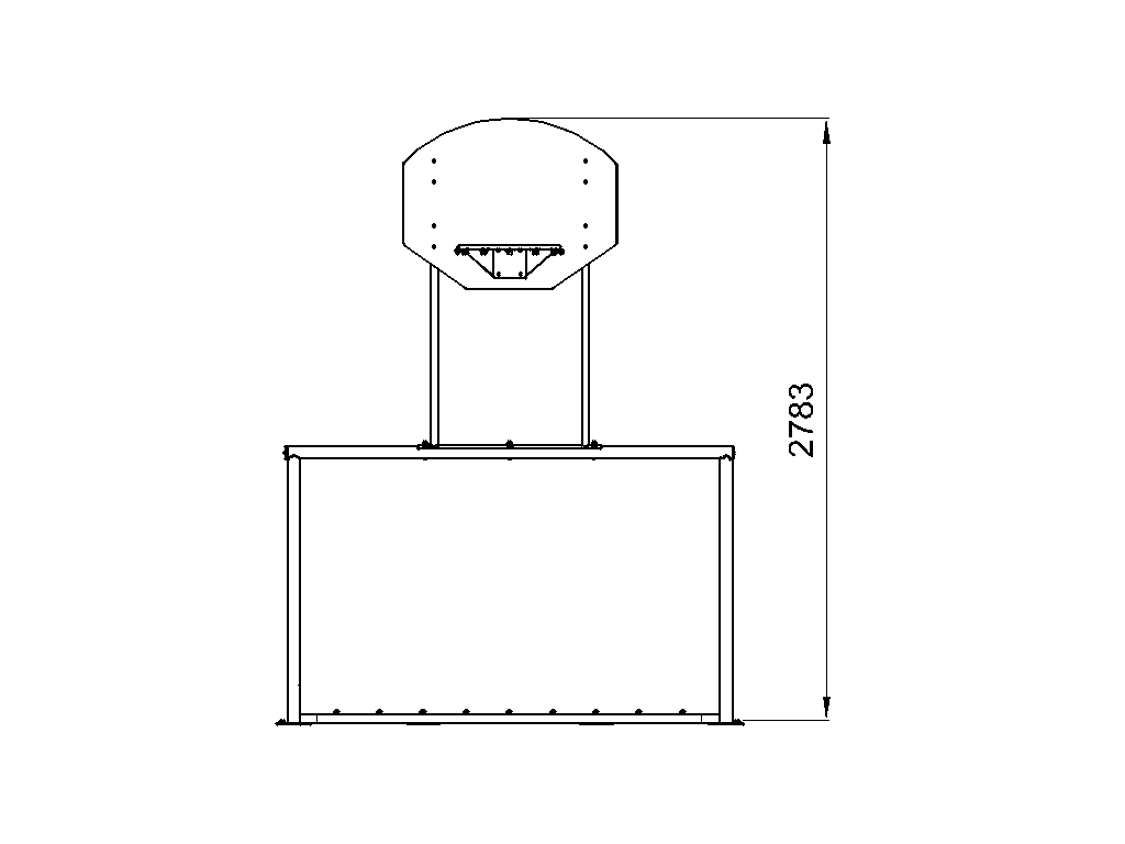 Children’s soccer goal with basketball backboard