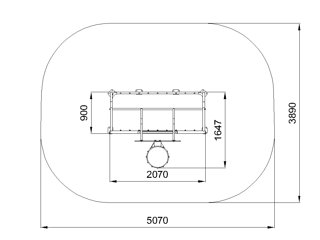 Children’s soccer goal with basketball backboard