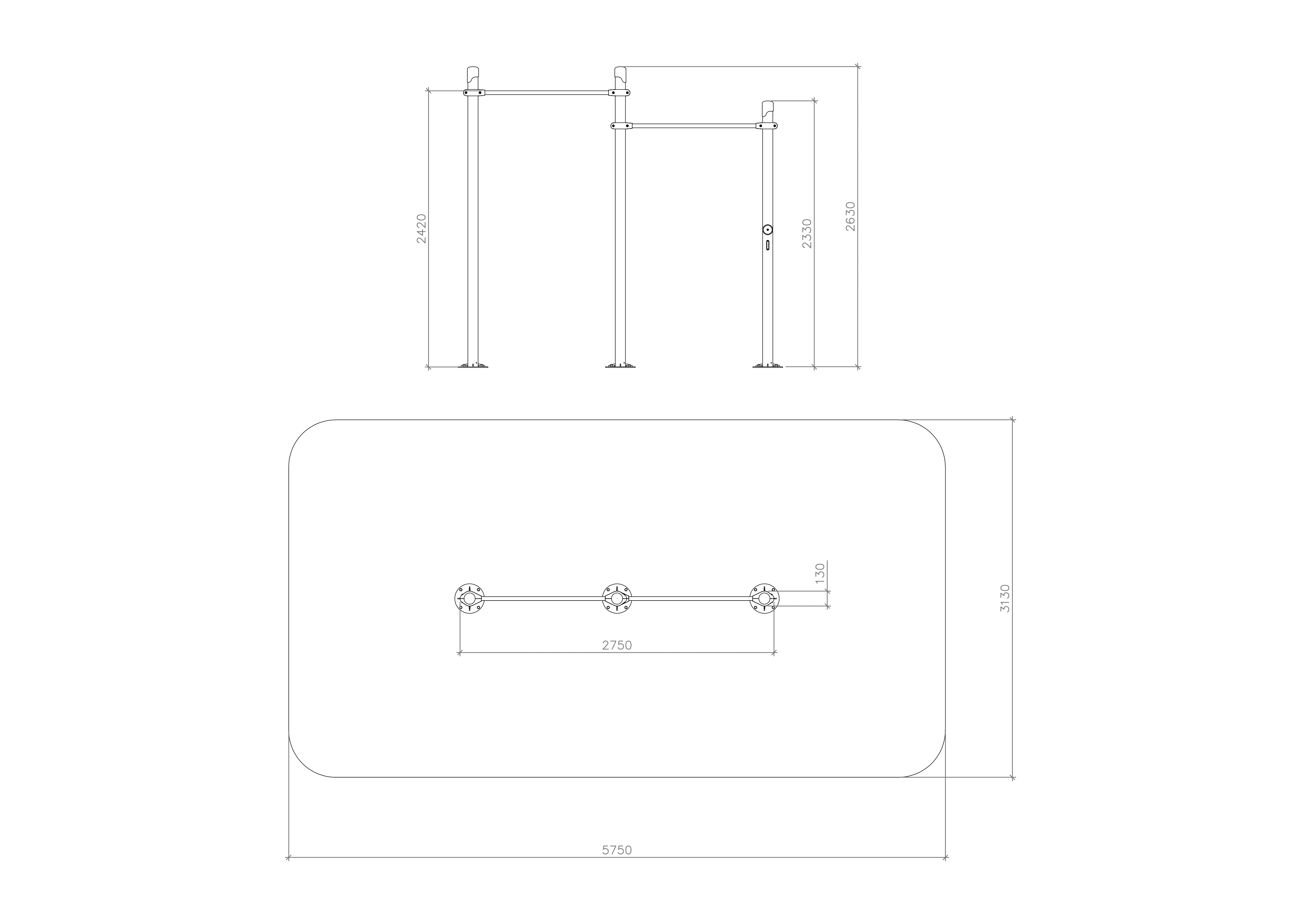 Double horizontal bar