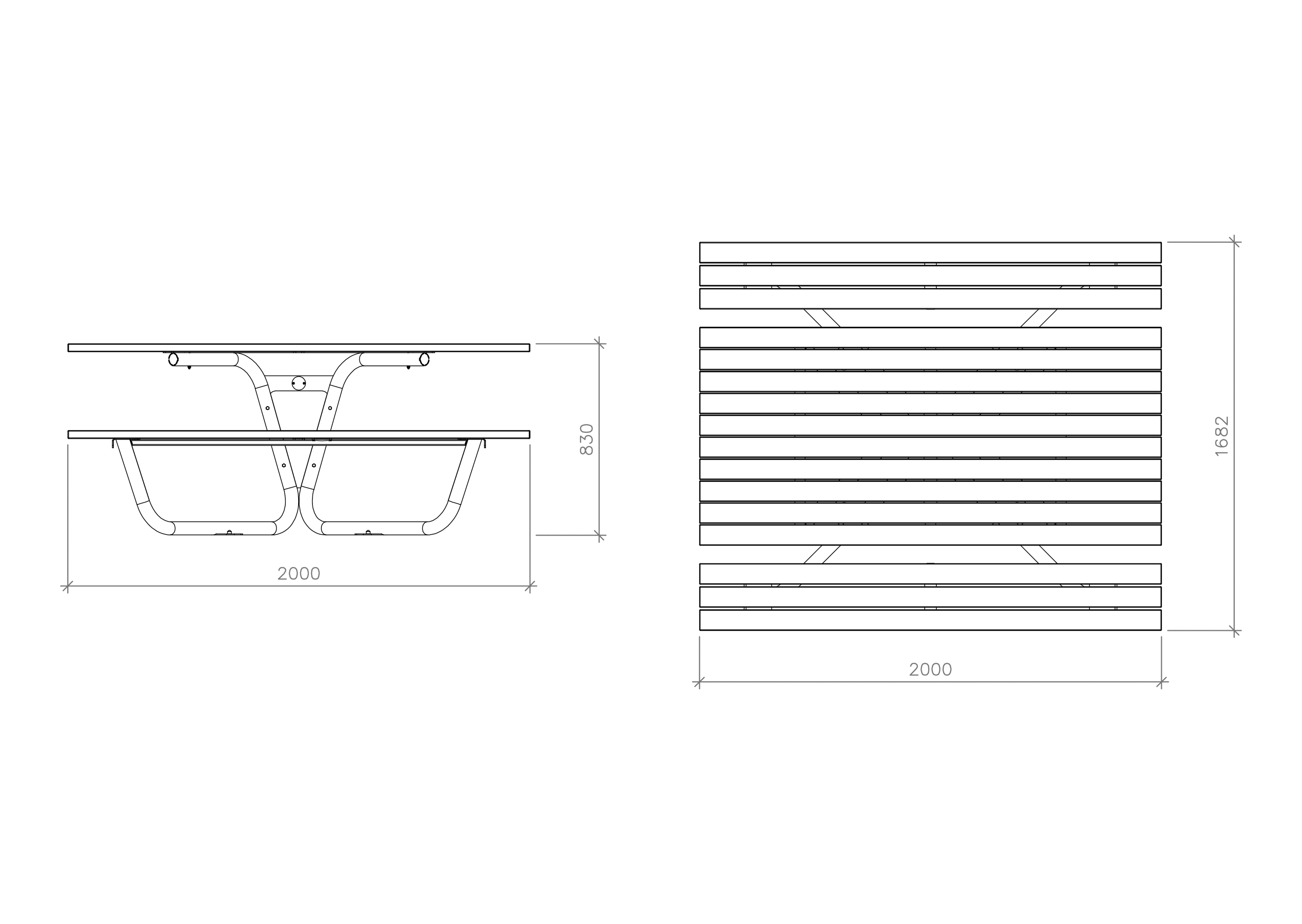 Table with benches