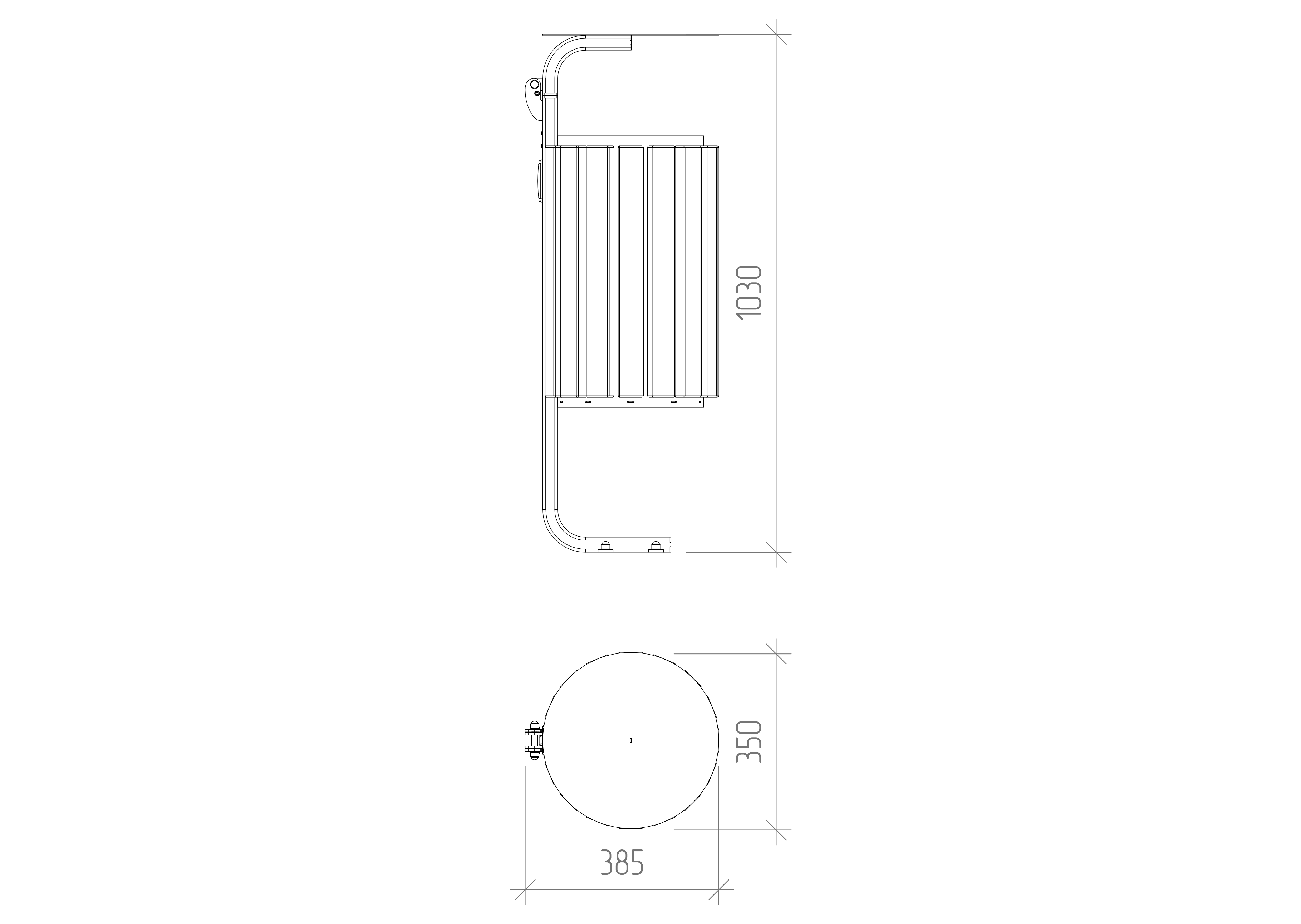 Round bin with lid