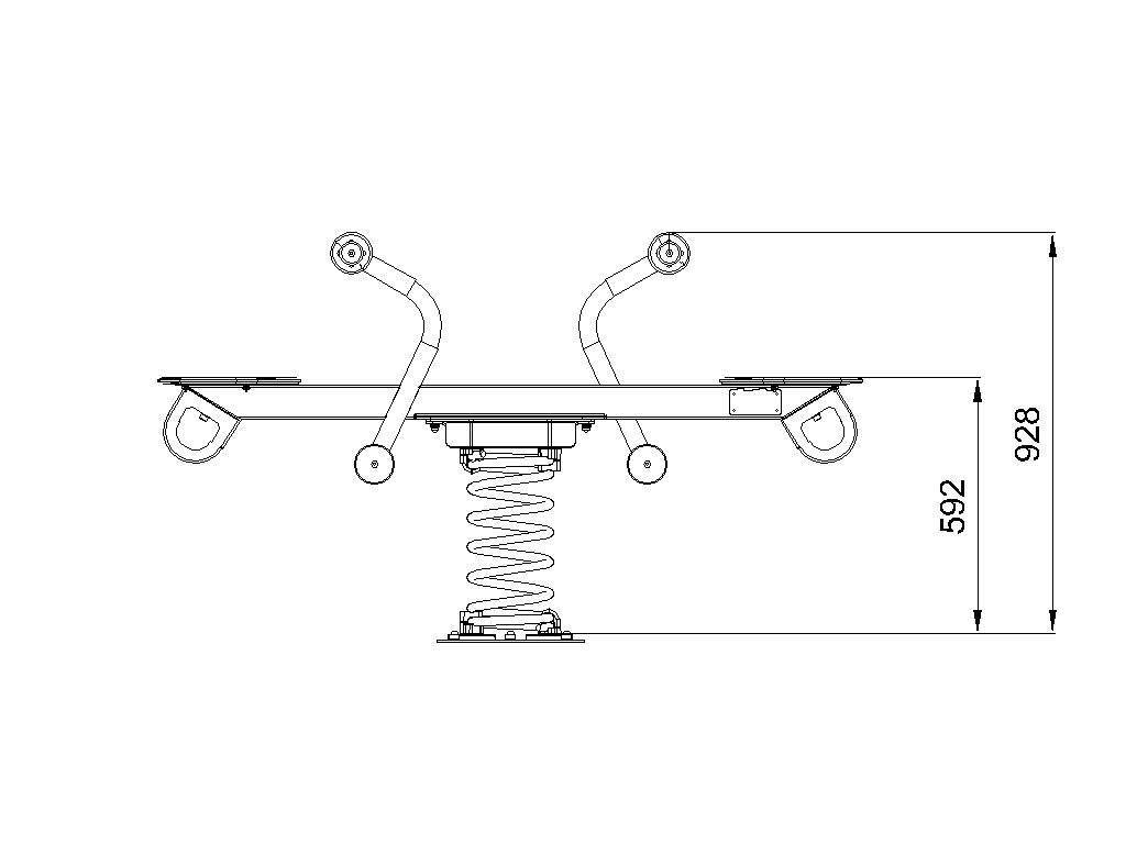 Seesaw with spring