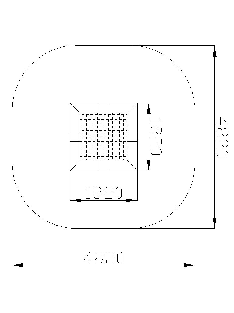 Trampoline square 1250×1250 (Braided ribbon)