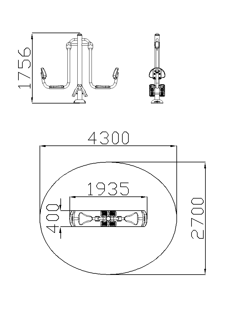 Outdoor standard Adult Fitness Equipment FS-21701