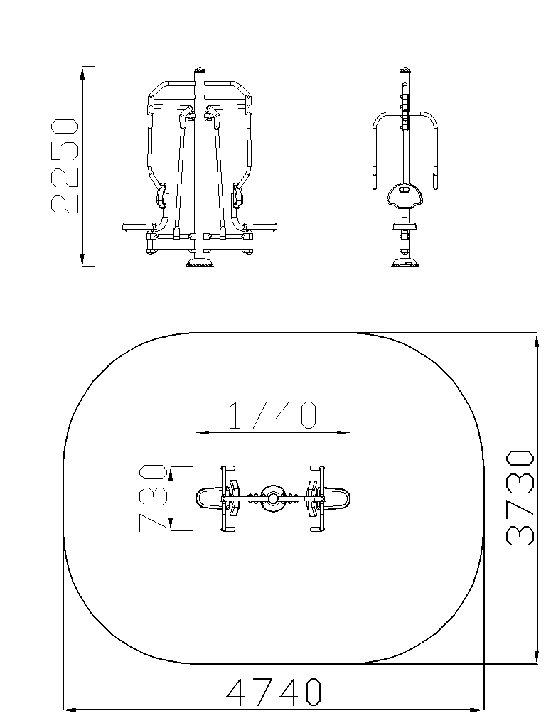 Outdoor standard Adult Fitness Equipment FS-21703