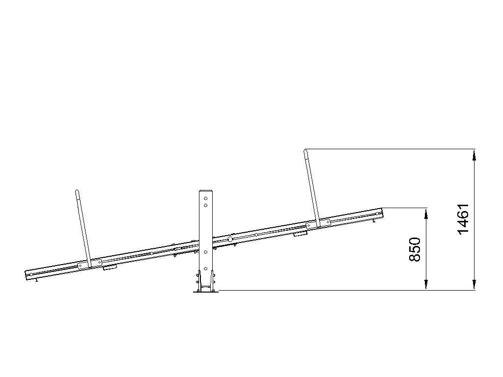 Seesaw for riding while standing