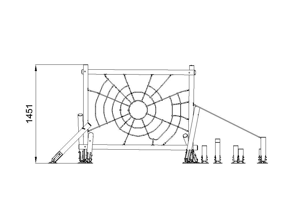 Obstacle Course Net with Stumps