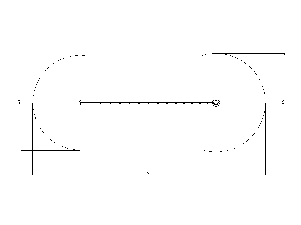Pole with rope on the slope