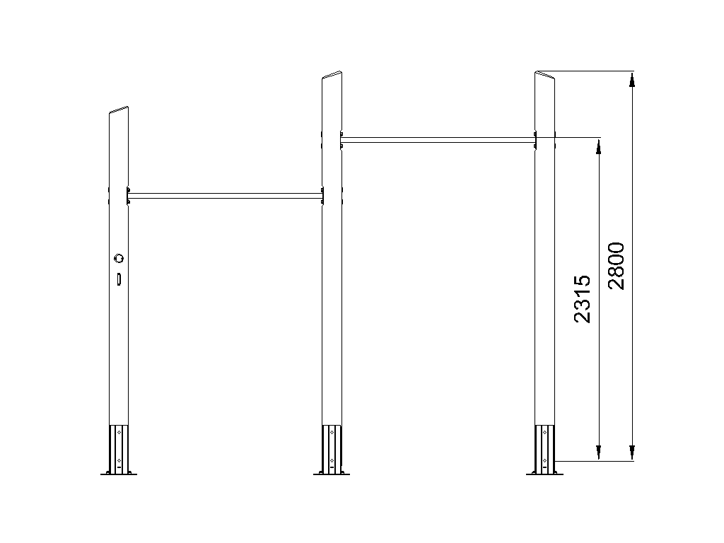 Sports system Double horizontal bar